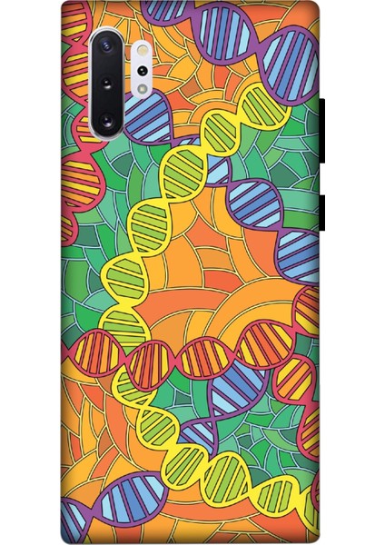 Deste Samsung Galaxy Note 10 Plus Kılıf Dna Baskılı Desenli Silikon Kılıf A++-8113