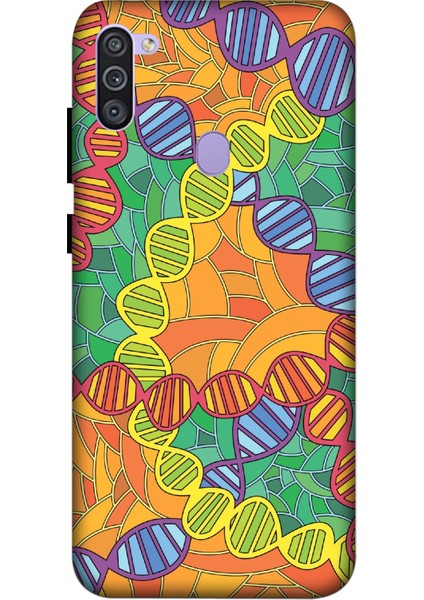 Deste Samsung Galaxy A11 Kılıf Dna Baskılı Desenli Silikon Kılıf A++-8113