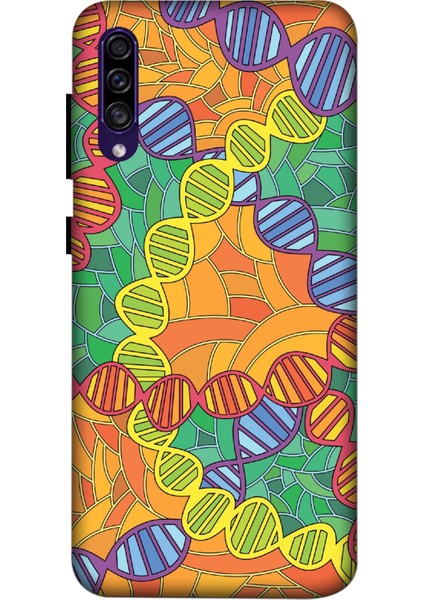 Deste Samsung Galaxy A30S Kılıf Dna Baskılı Desenli Silikon Kılıf A++-8113