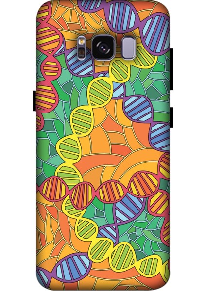 Deste Samsung Galaxy S8 Kılıf Dna Baskılı Desenli Silikon Kılıf A++-8113