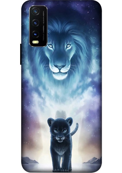 Vivo Y20 Kılıf Baskılı Aslan Desenli Zipax A++ Silikon - 8949