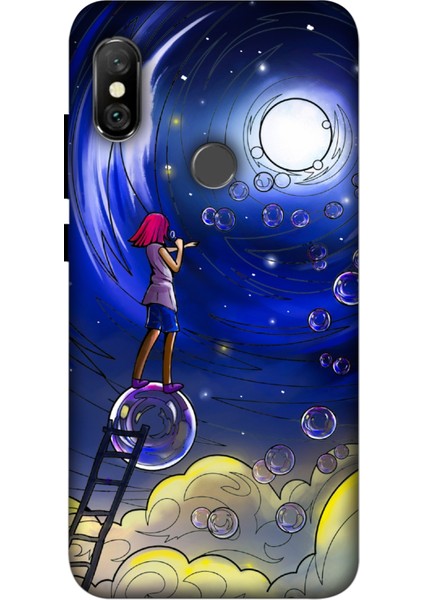 Xiaomi Mi A2 Lite Kılıf Baskılı Baloncuk Desenli Zipax A++ Silikon - 8928