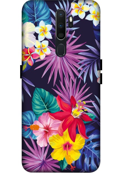 Oppo A9 2020 Kılıf Baskılı Çiçek Desenli Zipax A++ Silikon - 8926