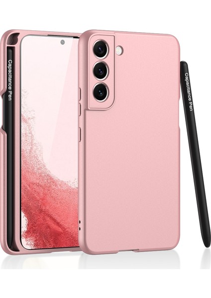 Samsung Galaxy S22 Plus Kılıf Kalem Koymalı Renkli Sert Kıpta Kapak