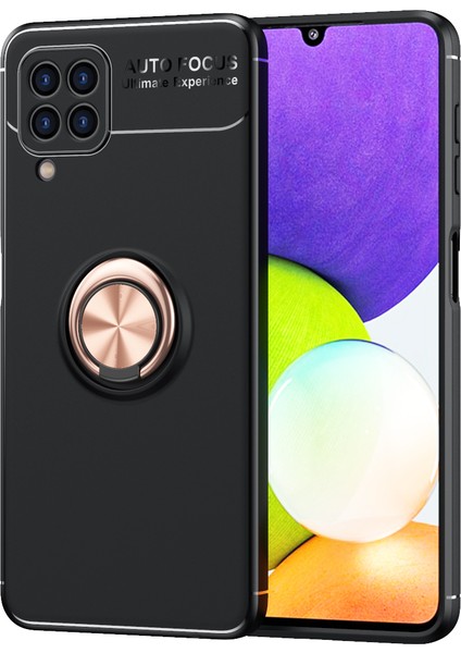 Samsung Galaxy A22 4g Kılıf Yüzüklü Manyetik Ravel Silikon