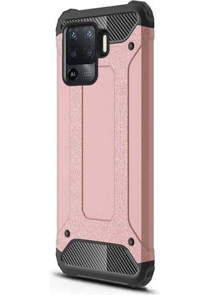 Oppo Reno 5 Lite Kılıf Çift Katmanlı Armour Case
