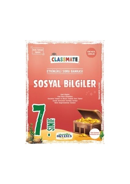 Okyanus Yayınları 7. Sınıf Classmate Sosyal Bilgiler Etkinlikli Soru Bankası