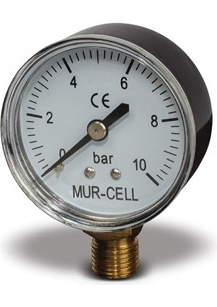 Manometre 0-10 Bar Meck 1/4" Çıkış MUR-MM01