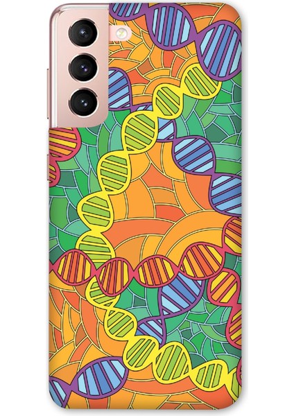 Samsung Galaxy S22 Kılıf Dna Desenli Hd Baskılıf Silikon Kılıf - 8113