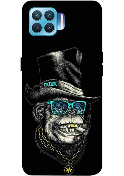 Oppo Reno 4 Lite Kılıf Baskılı Maymun Desenli Zipax A++ Silikon - 2003