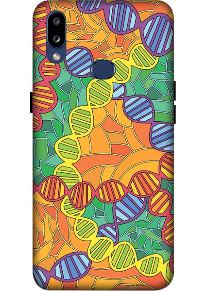 Deste Samsung Galaxy A10S Kılıf Dna Baskılı Desenli Silikon Kılıf A++-8113