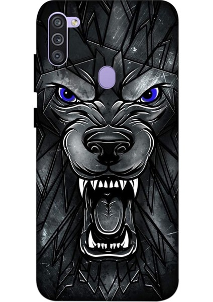 Deste Samsung Galaxy A11 Kılıf Kurt Baskılı Desenli Silikon Kılıf A++-8111