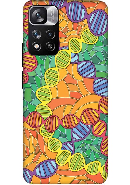 Xiaomi Redmi Note 11 Kılıf Dna Desenli Hd Baskılıf Silikon Kılıf - 8113