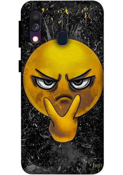 Samsung Galaxy A40 Kılıf Baskılı Emoji Desenli Zipax A++ Silikon - 2104