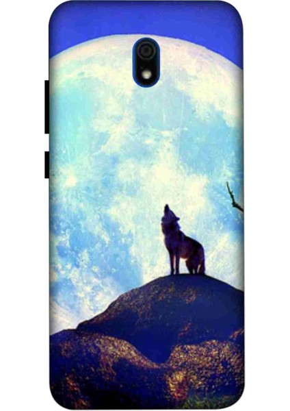 Xiaomi Redmi 8A Kılıf Baskılı Kurt Desenli Zipax A++ Silikon - 2097