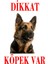 Dikkat Köpek Var Uyarı Levhası (German Shepherd) 1