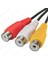 S-Video (7 Pin) Erkek - 3 Rca Rgb Dişi Kablo Video Adaptörü 5