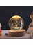 Işıklı Ahşap Kaideli Geyik Temalı Cam Küre 8cm*6cm 3