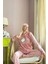 Pembe Pillow Desenli Kadın Peluş Pijama Takımı 4