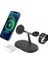 BW04 3IN1 Apple Kablosuz Wireless Hızlı Şarj Standı Watch Airpods iPhone Samsung Uyumlu (Kablosuz Şarj Standı)-Siyah 1