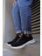 Sneakers Ayakkabı 065 Siyah Süet (Beyaz Taban) 1