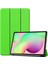 Samsung Galaxy Tab S6 Lite P610 Kılıf Standlı Kapaklı Arkası Şeffaf Sert Smart Case Yeşil 1