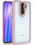 Xiaomi Redmi Note 8 Pro Kılıf Renkli Silikon Kenarlı Arkası Şeffaf Flora Kapak 1