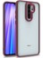 Xiaomi Redmi Note 8 Pro Kılıf Renkli Silikon Kenarlı Arkası Şeffaf Flora Kapak 1