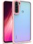 Xiaomi Redmi Note 8 Kılıf Renkli Silikon Kenarlı Arkası Şeffaf Flora Kapak 1