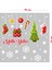 Sevimli Hediye Kutusu Çorap ve Yılbaşı Ağacı Vitrin Süslemeleri Sticker 70X70 cm 3