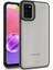 Samsung Galaxy A03S Kılıf Silikon Kenarlı Arkası Şeffaf Renkli Sert Flora Kapak 1