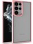 Samsung Galaxy S22 Ultra Kılıf Silikon Kenarlı Arkası Şeffaf Renkli Flora Kapak 1