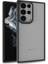 Samsung Galaxy S22 Ultra Kılıf Silikon Kenarlı Arkası Şeffaf Renkli Flora Kapak 1