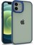 Apple Iphone 12 Kılıf Silikon Kenarlı Arkası Şeffa Renkli Flora Sert Kapak 1