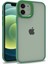 Apple Iphone 12 Kılıf Silikon Kenarlı Arkası Şeffa Renkli Flora Sert Kapak 1