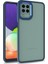 Samsung Galaxy A12 Kılıf Silikon Kenarlı Arkası Şeffa Renkli Flora Sert Kapak 1