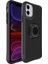 Apple Iphone 11 Kılıf Ultra Korumalı Karbon Desenli Yüzüklü Timo Kapak 1