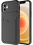 Apple Iphone 12 Kılıf Kartlıklı Kamera Korumalı Sürgülü Kartix Silikon 1