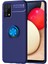 Samsung Galaxy A02S Kılıf Yüzüklü Manyetik Ravel Silikon 1
