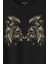 Karşılıklı Kükreyen Aslan Kafaları Lion Head Baskılı Tişört T-Shirt 2