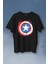 Captain America Kaptan Amerika Kalkan Logo Baskılı Tişört T-Shirt 1