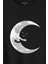 Uzayda Sarılan Ay Aşık Smile Cosmos Gülümsemesi Baskılı Tişört T-Shirt 2