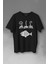Balık ve 3 Kedi Fish Cats Baskılı Tişört T-Shirt 1