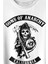 Sons Of Anarchy California Skull Hayalet Baskılı Tişört T-Shirt Beyaz 2