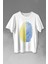 Fenerbahçe Sarı Lacivert Parmak Izi Baskılı Tişört T-Shirt Beyaz 1