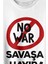 No War Savaşa Hayır Barış Istiyoruz Baskılı Tişört T-Shirt Beyaz 2