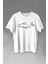 Balık Silüeti Çizimi Fish Vector Baskılı Tişört T-Shirt Beyaz 1