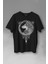 Kurt Işlemeli Dövme Wolf Silüeti Baskılı Tişört T-Shirt 1