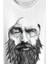 Viking Berber Saç Deseni Hair Design 1902 Baskılı Tişört T-Shirt Beyaz 2