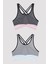 Çok Renkli Kız Çocuk Çizgili Sloganlı Spor Bralet 1